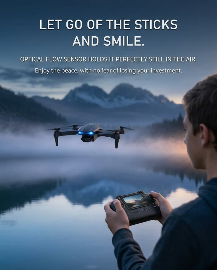 Let go of the sticks and smile: optical flow sensor holds it steady